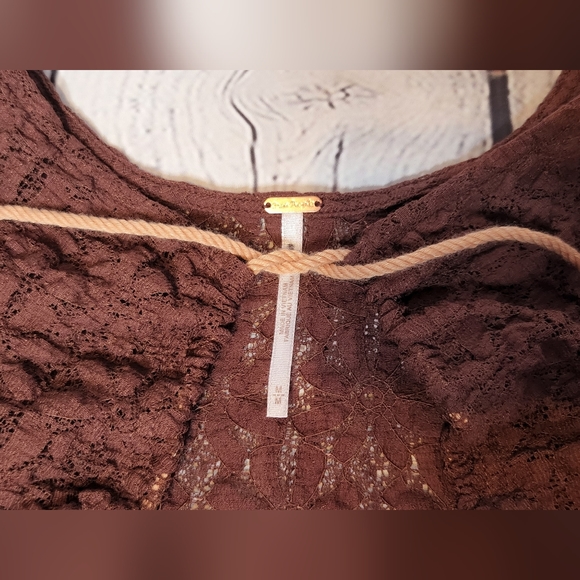 Free People Lace Ruched Top - Picture 8 of 9